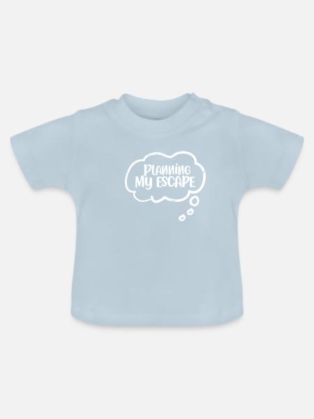 Babybauch - Baby Bio-T-Shirt mit Rundhals - Hellblau