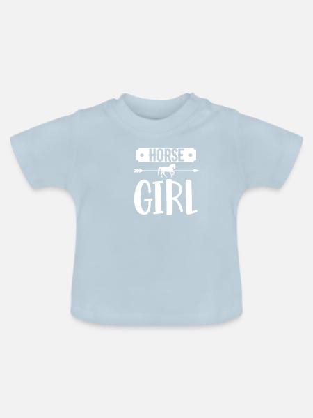 Reiterin - Baby Bio-T-Shirt mit Rundhals - Hellblau