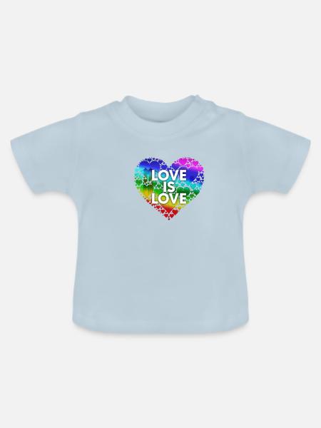 Love Is Love Sf - Baby Bio-T-Shirt mit Rundhals - Hellblau