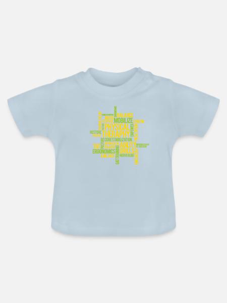 Physiotherapie - Baby Bio-T-Shirt mit Rundhals - Hellblau