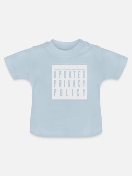 Updated Privacy Policy Datenschutz Richtlinien - Baby Bio-T-Shirt mit Rundhals - Hellblau