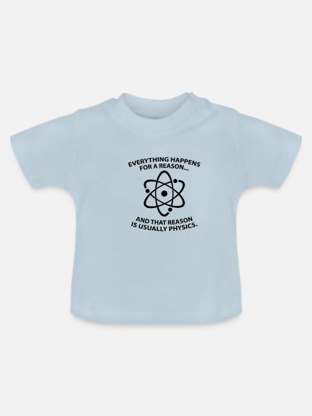Immer Physik - Baby Bio-T-Shirt mit Rundhals - Hellblau