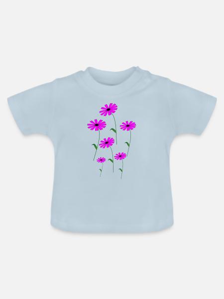 Frühling, Spring. - Baby Bio-T-Shirt mit Rundhals - Hellblau