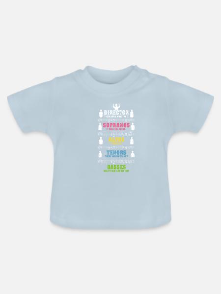 Dirigenten T-shirt oder auch für Chorleiter - Baby Bio-T-Shirt mit Rundhals - Hellblau