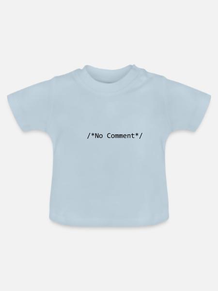 / * Kein Kommentar * / - Baby Bio-T-Shirt mit Rundhals - Hellblau