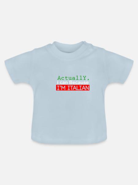 Italiener - Baby Bio-T-Shirt mit Rundhals - Hellblau