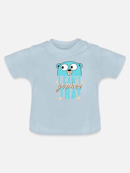 Golang Gopher, Stylisch - Baby Bio-T-Shirt mit Rundhals - Hellblau