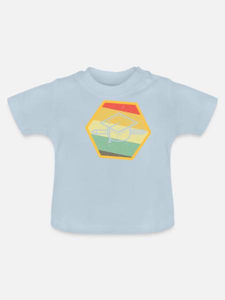 Schule - Baby Bio-T-Shirt mit Rundhals - Hellblau