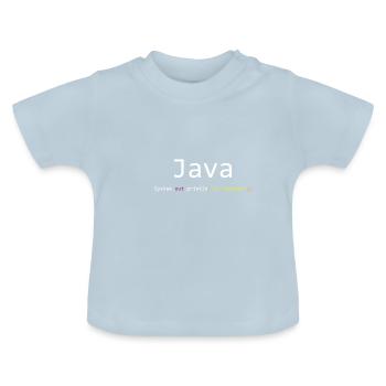 Java is awesome - Baby Bio-T-Shirt mit Rundhals - Hellblau - Vorne
