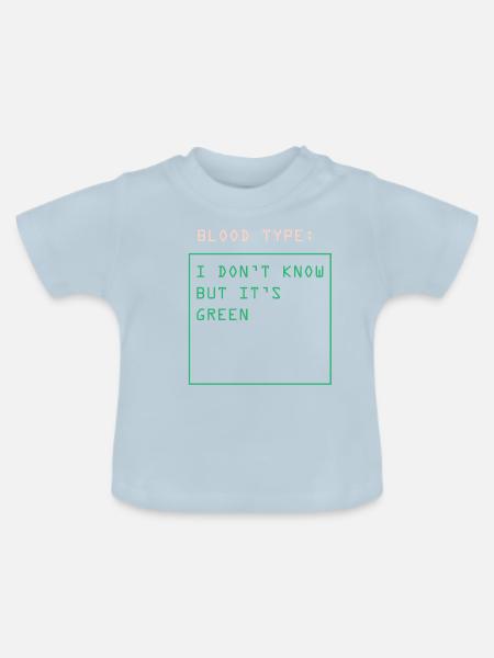 Blutgruppe - Baby Bio-T-Shirt mit Rundhals - Hellblau