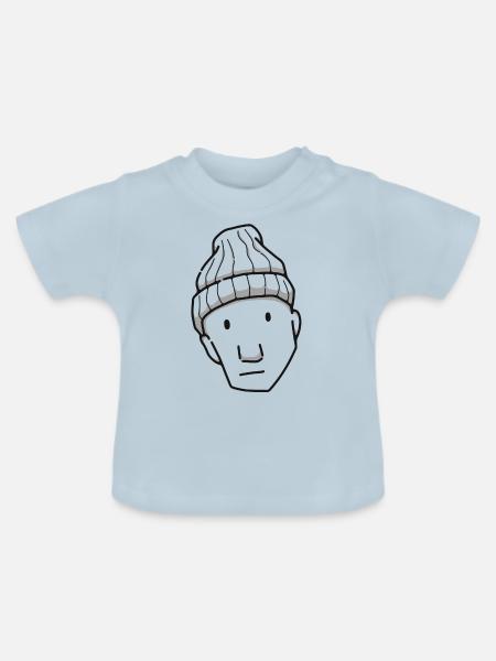 Komischer Typ - Baby Bio-T-Shirt mit Rundhals - Hellblau