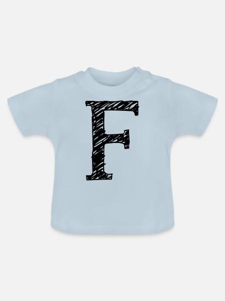 F - Baby Bio-T-Shirt mit Rundhals - Hellblau
