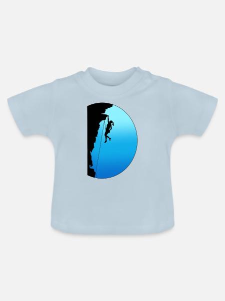 Climb on (She, blue) - Baby Bio-T-Shirt mit Rundhals - Hellblau