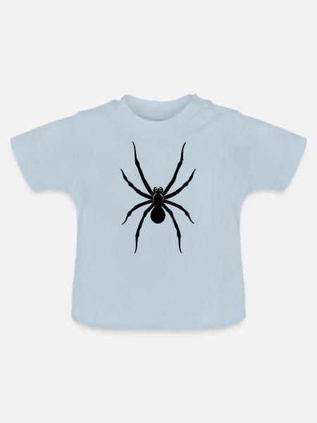 Spinne - Baby Bio-T-Shirt mit Rundhals - Hellblau