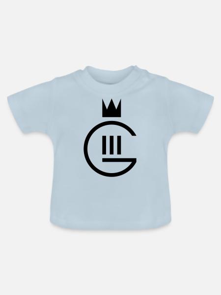 Monogramm Gustaf III. - Baby Bio-T-Shirt mit Rundhals - Hellblau