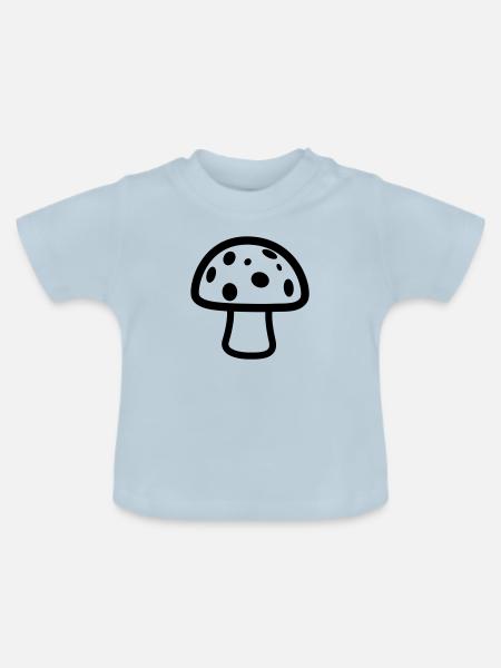 Pilz - Baby Bio-T-Shirt mit Rundhals - Hellblau