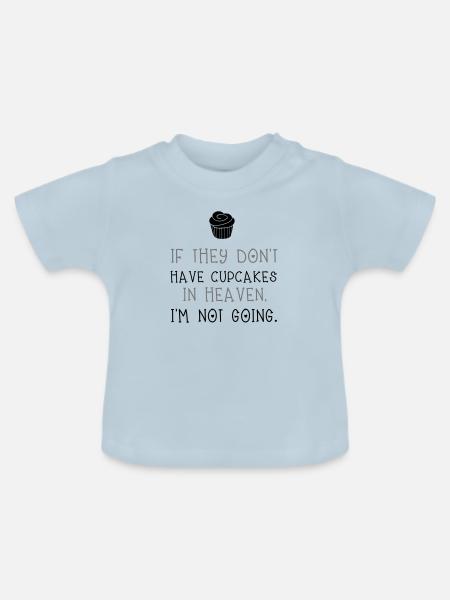 Cupcakes - Baby Bio-T-Shirt mit Rundhals - Hellblau