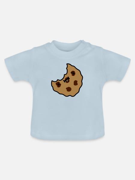 totes plaetzchen stueck - Baby Bio-T-Shirt mit Rundhals - Hellblau