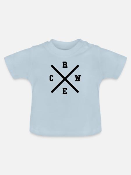 CREW x - Baby Bio-T-Shirt mit Rundhals - Hellblau