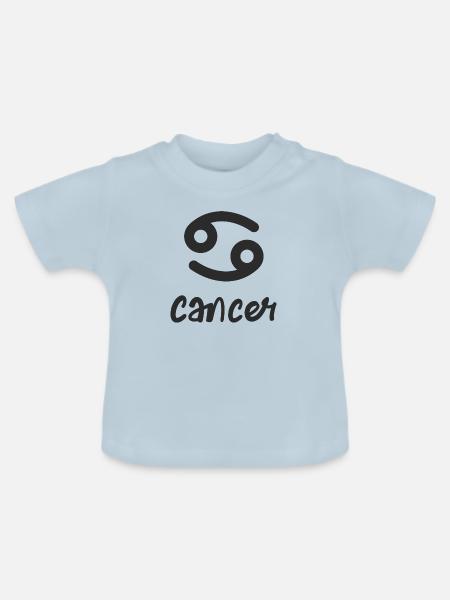 Sternzeichen Krebs - Baby Bio-T-Shirt mit Rundhals - Hellblau