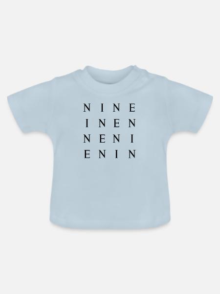 Nine - Baby Bio-T-Shirt mit Rundhals - Hellblau