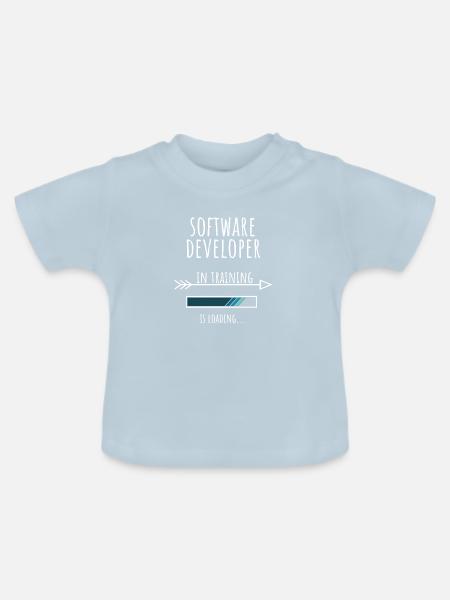 Software Developer in Ausbildung Geschenk - Baby Bio-T-Shirt mit Rundhals - Hellblau