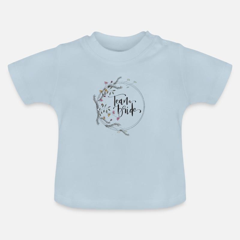 Pont d'équipe - T-shirt bio col rond Bébé - bleu clair