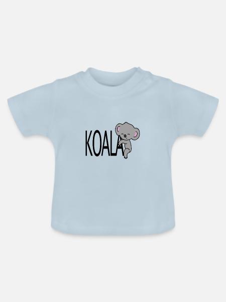 Koala - Baby Bio-T-Shirt mit Rundhals - Hellblau