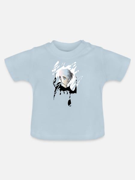 Junge im Animestyle - Baby Bio-T-Shirt mit Rundhals - Hellblau
