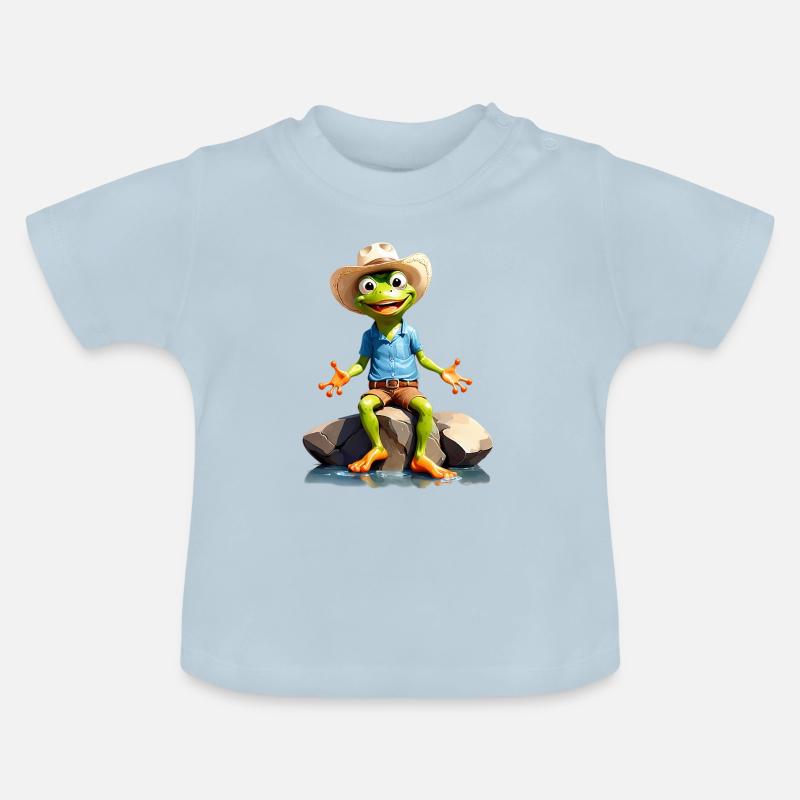 Garde forestier de rivière - T-shirt bio col rond Bébé - bleu clair