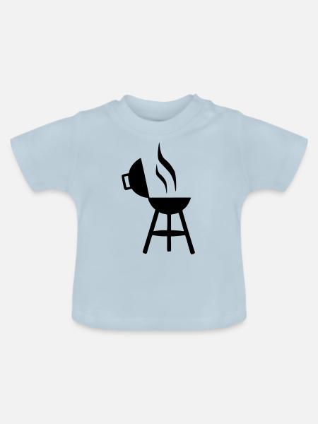 The grill - Baby Bio-T-Shirt mit Rundhals - Hellblau