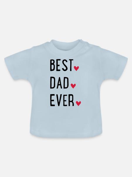Best Dad ever - Baby Bio-T-Shirt mit Rundhals - Hellblau