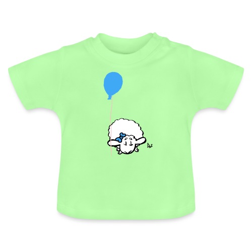 Babylam med ballong (blå) - Ekologisk T-shirt med rund hals baby