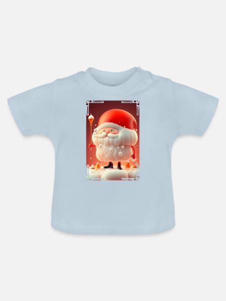 Gelee-Weihnachtsmann - Baby Bio-T-Shirt mit Rundhals - Hellblau