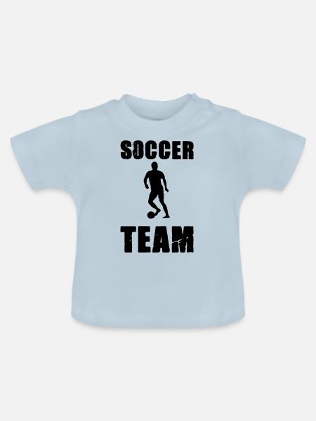soccer player team - Baby Bio-T-Shirt mit Rundhals - Hellblau