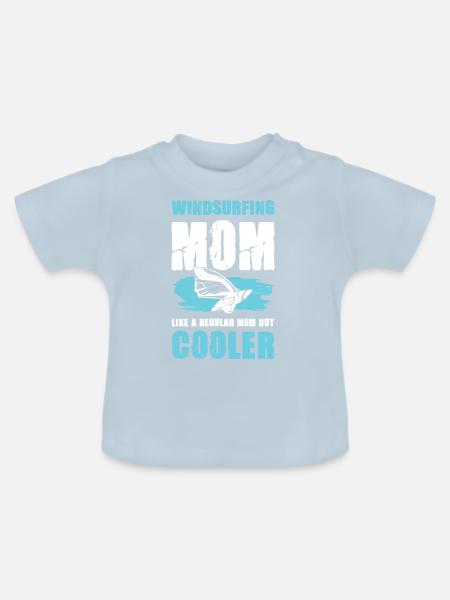 windsurf mama - Baby Bio-T-Shirt mit Rundhals - Hellblau