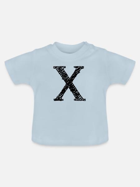 X - Baby Bio-T-Shirt mit Rundhals - Hellblau