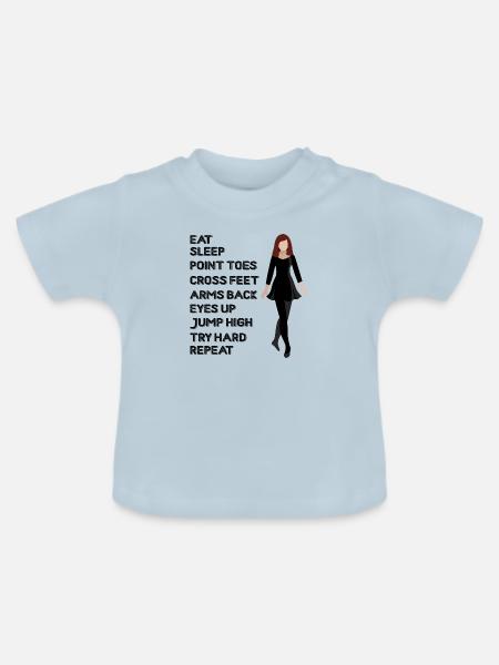 Dancing Dance Music - Baby Bio-T-Shirt mit Rundhals - Hellblau