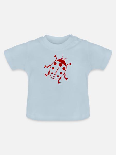 marienkäfer 1 - Baby Bio-T-Shirt mit Rundhals - Hellblau