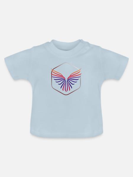 Freiheit - Baby Bio-T-Shirt mit Rundhals - Hellblau