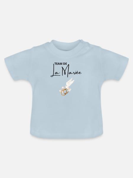 Das Brautteam - Baby Bio-T-Shirt mit Rundhals - Hellblau