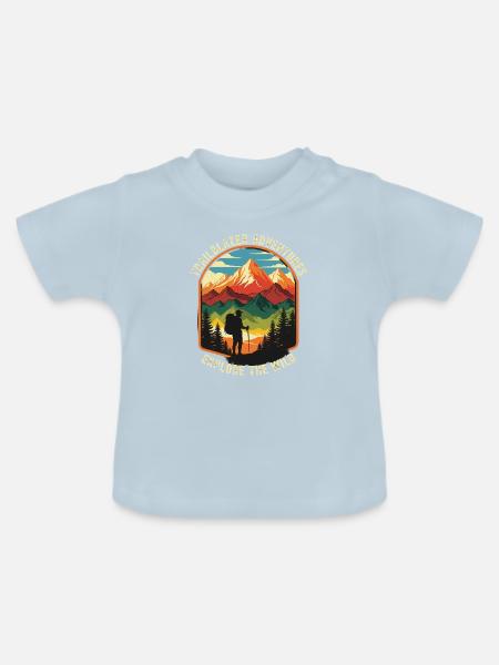 Bergsteiger - Baby Bio-T-Shirt mit Rundhals - Hellblau