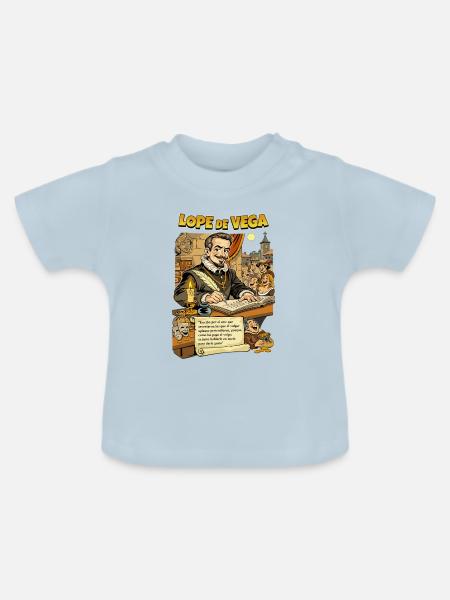 Lope de Vega - Baby Bio-T-Shirt mit Rundhals - Hellblau