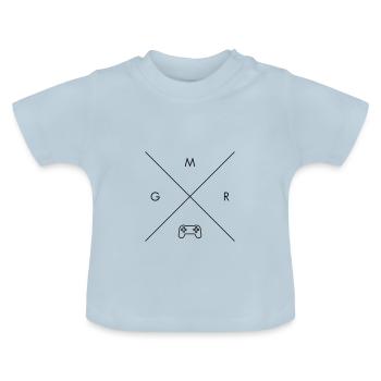 GMR - Gamer X Hipster Cross Kreuz Controller - Baby Bio-T-Shirt mit Rundhals - Hellblau - Vorne