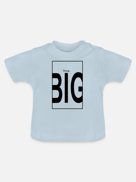 Think big - Baby Bio-T-Shirt mit Rundhals - Hellblau