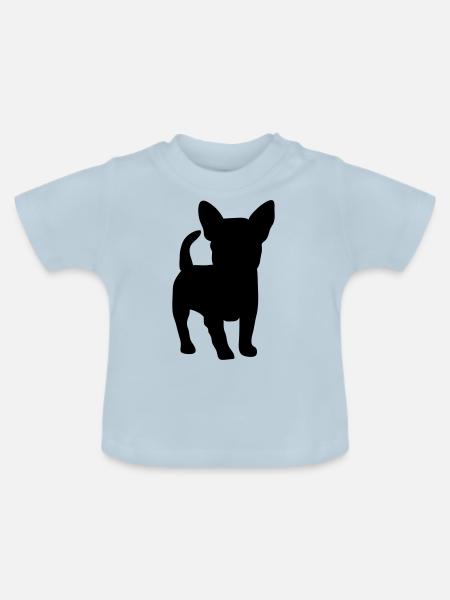 bulldog - Baby Bio-T-Shirt mit Rundhals - Hellblau