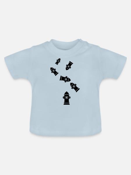 Hydrant Icon - Baby Bio-T-Shirt mit Rundhals - Hellblau