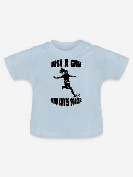 Fußballdesign Fußballmannschaft Fußballspieler - Baby Bio-T-Shirt mit Rundhals - Hellblau