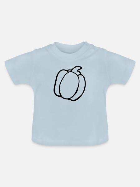 Paprika - Baby Bio-T-Shirt mit Rundhals - Hellblau