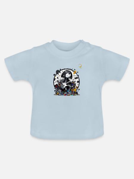 NEUE FORMEN GEHEN - Baby Bio-T-Shirt mit Rundhals - Hellblau